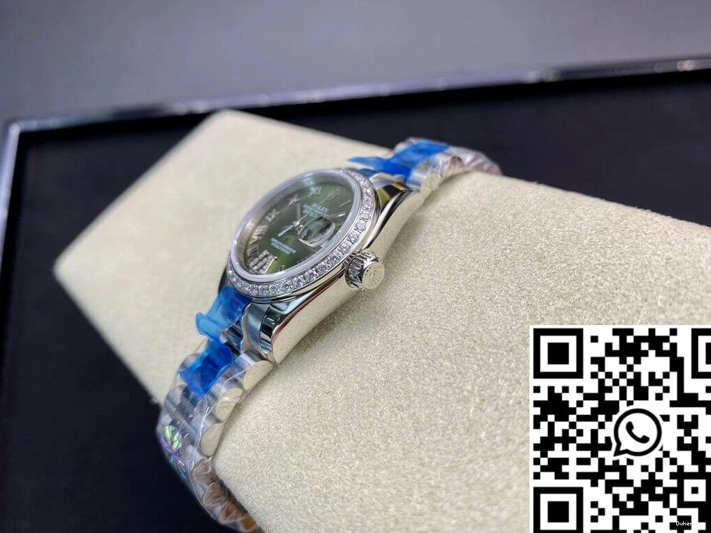 Factory Diamond-set BP Dial Rolex 28MM Green Datejust 0425